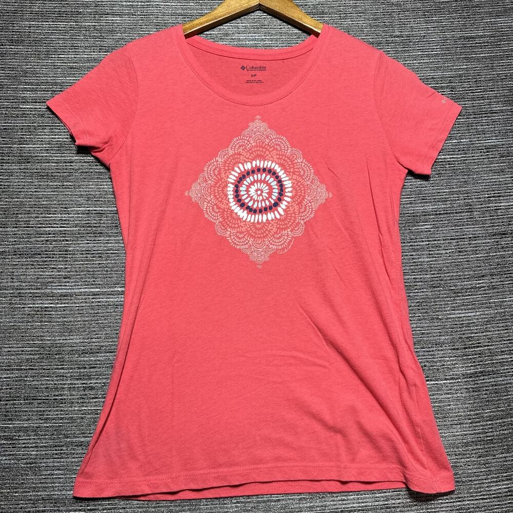 Columbia Top T Shirt Women's S Red Pink